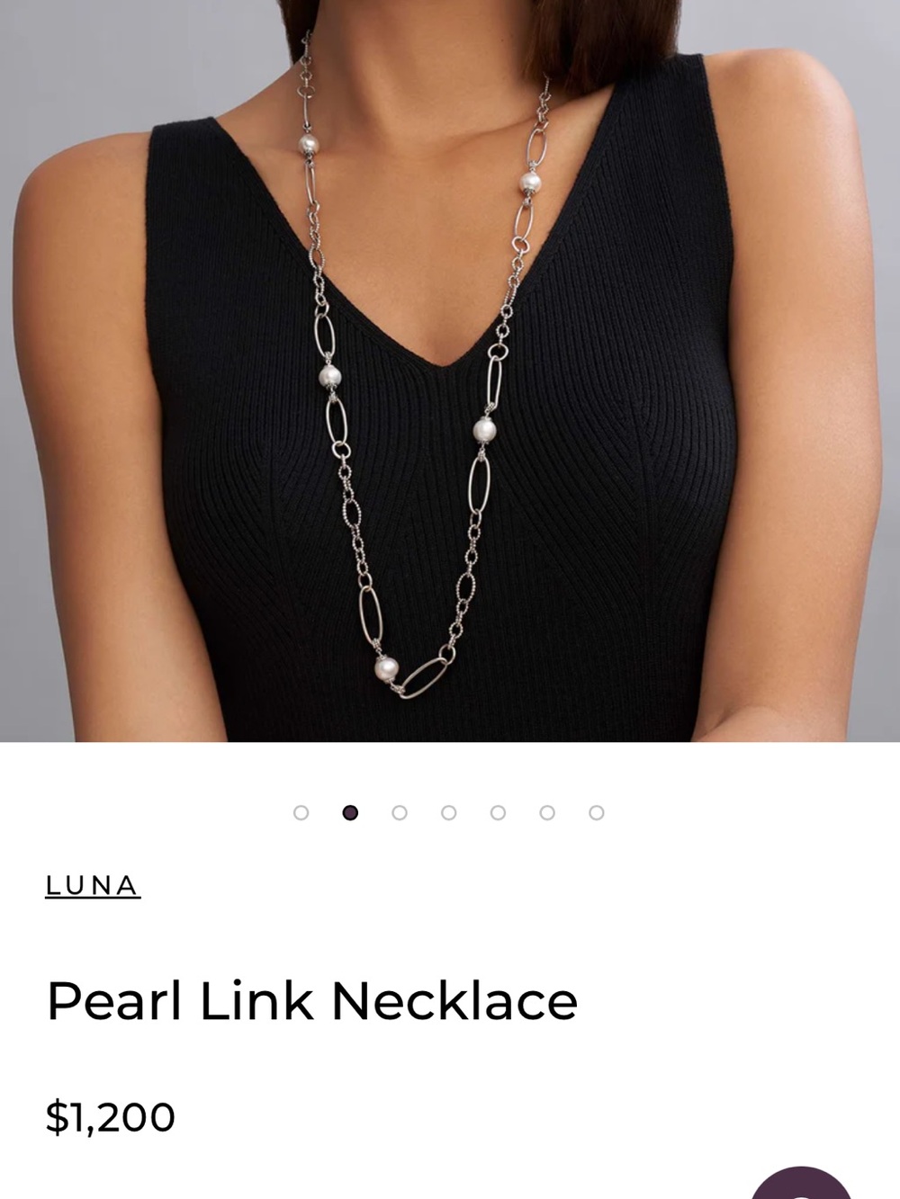 LAGOS Silver Link Necklace with Pearls
